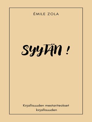cover image of Syytän !
